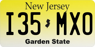 NJ license plate I35MXO