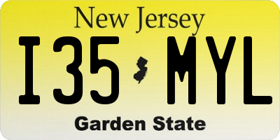 NJ license plate I35MYL