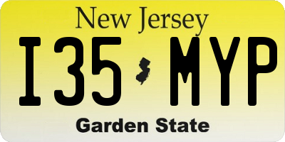 NJ license plate I35MYP