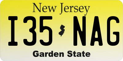 NJ license plate I35NAG
