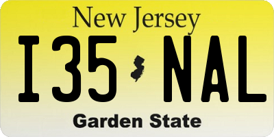 NJ license plate I35NAL
