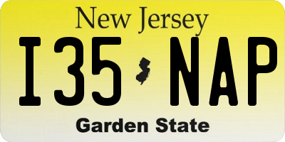 NJ license plate I35NAP