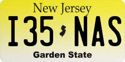 NJ license plate I35NAS