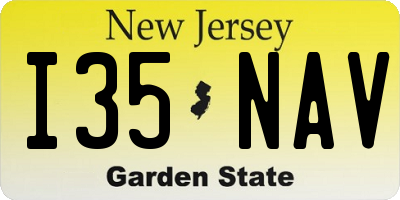 NJ license plate I35NAV