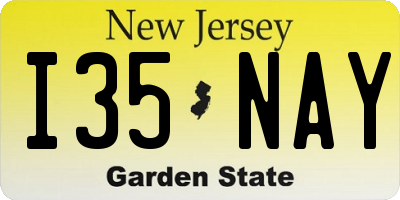 NJ license plate I35NAY