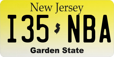 NJ license plate I35NBA