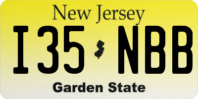 NJ license plate I35NBB