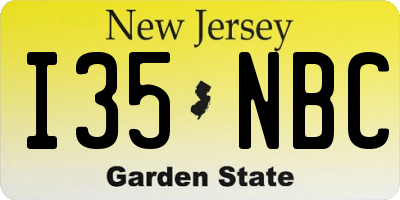 NJ license plate I35NBC