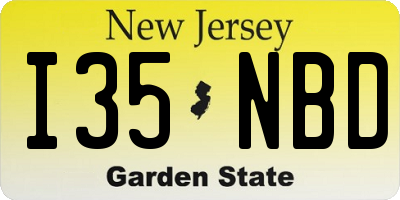 NJ license plate I35NBD