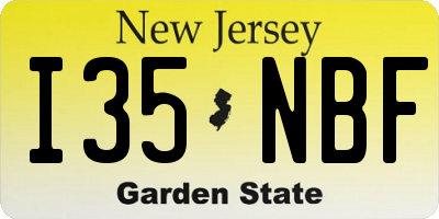 NJ license plate I35NBF