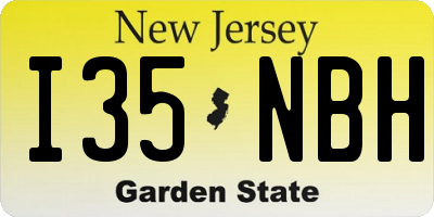 NJ license plate I35NBH