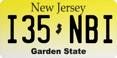 NJ license plate I35NBI