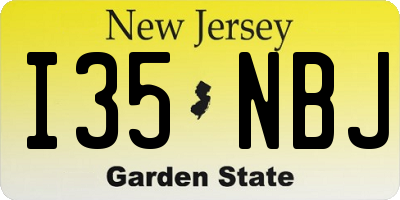 NJ license plate I35NBJ