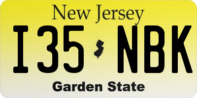 NJ license plate I35NBK