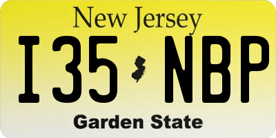NJ license plate I35NBP