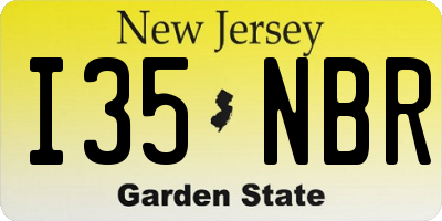 NJ license plate I35NBR