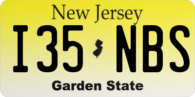 NJ license plate I35NBS