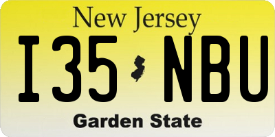 NJ license plate I35NBU