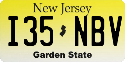 NJ license plate I35NBV
