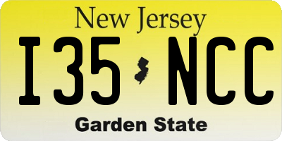 NJ license plate I35NCC