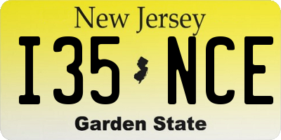 NJ license plate I35NCE