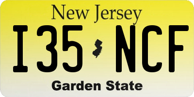 NJ license plate I35NCF