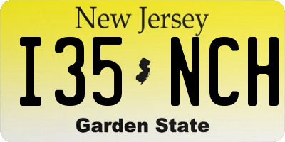 NJ license plate I35NCH