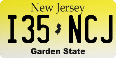 NJ license plate I35NCJ