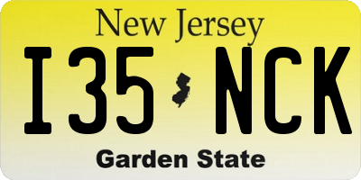 NJ license plate I35NCK