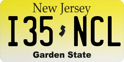 NJ license plate I35NCL