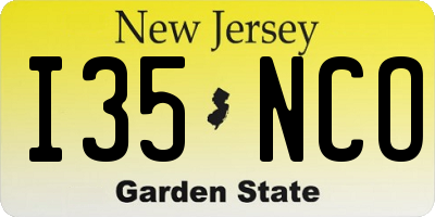 NJ license plate I35NCO