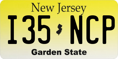 NJ license plate I35NCP