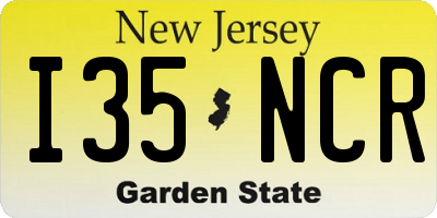 NJ license plate I35NCR