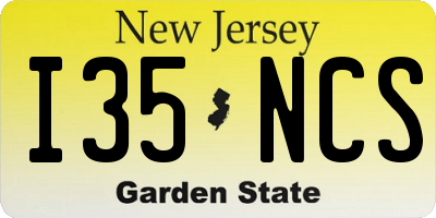 NJ license plate I35NCS