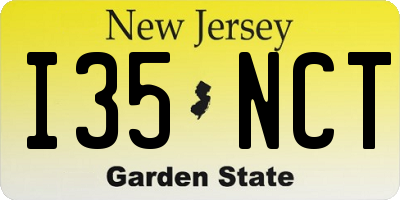 NJ license plate I35NCT