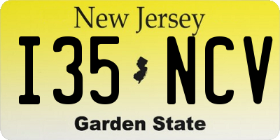 NJ license plate I35NCV