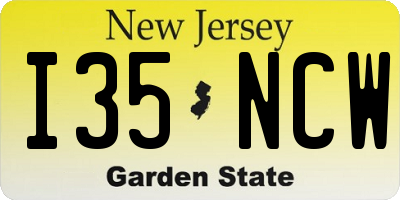 NJ license plate I35NCW