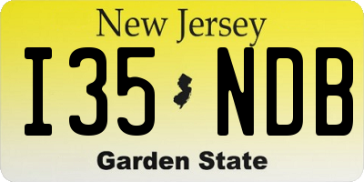 NJ license plate I35NDB
