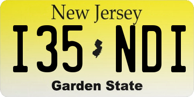 NJ license plate I35NDI