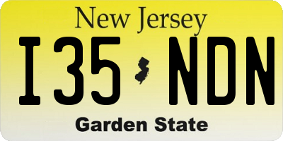 NJ license plate I35NDN