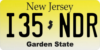 NJ license plate I35NDR