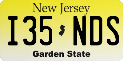 NJ license plate I35NDS