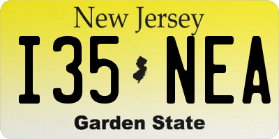 NJ license plate I35NEA