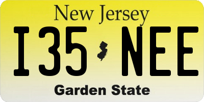NJ license plate I35NEE