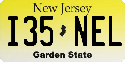 NJ license plate I35NEL