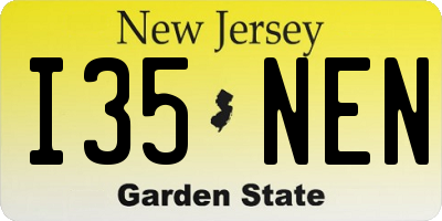 NJ license plate I35NEN