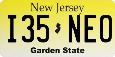 NJ license plate I35NEO