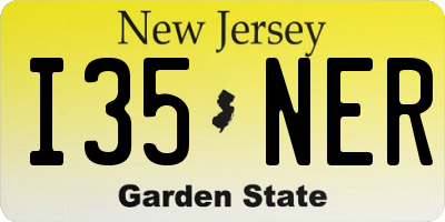NJ license plate I35NER