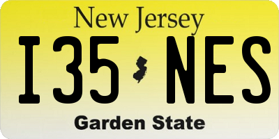 NJ license plate I35NES