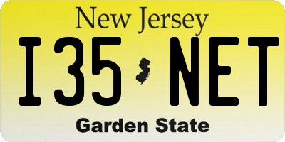 NJ license plate I35NET
